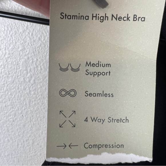 Sweaty Betty Stamina Black High Neck Bra - Picture 4 of 5